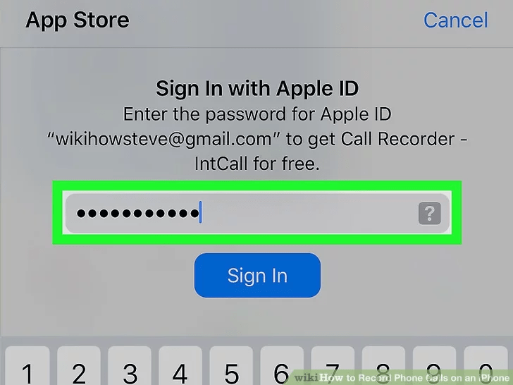 رمز ورود Apple ID خود را وارد کنید