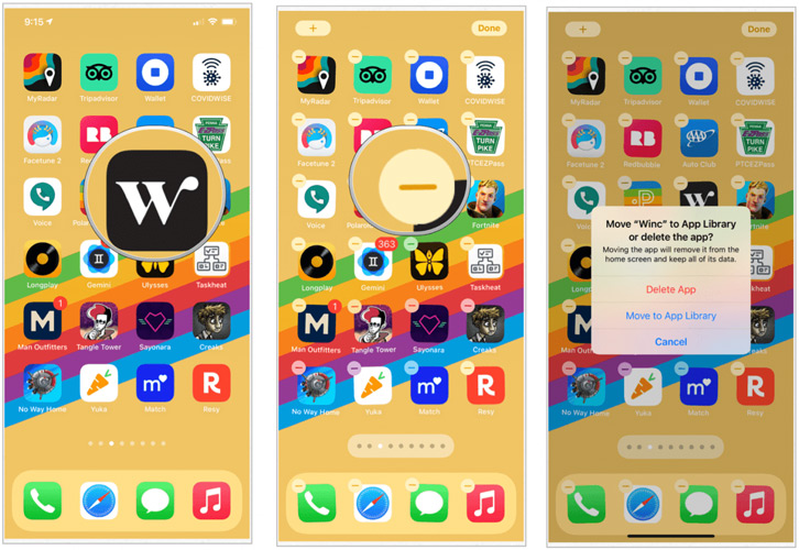 حذف و سازماندهی برنامه ها در iOS 14