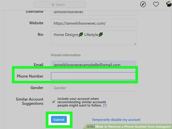 شماره تلفن خود را از روی پروفایل اینستاگرام تان بردارید