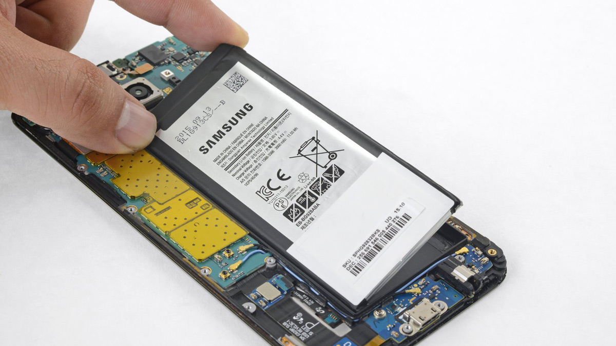 آموزش تعویض باتری سامسونگ گلکسی +S6 Edge