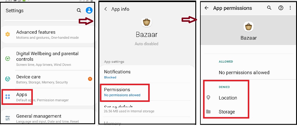 تنظیم دسترسی برنامه ها