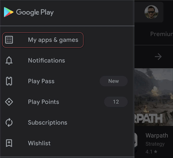 گزینه google play store برای ورژن اپلیکیشن اندروید