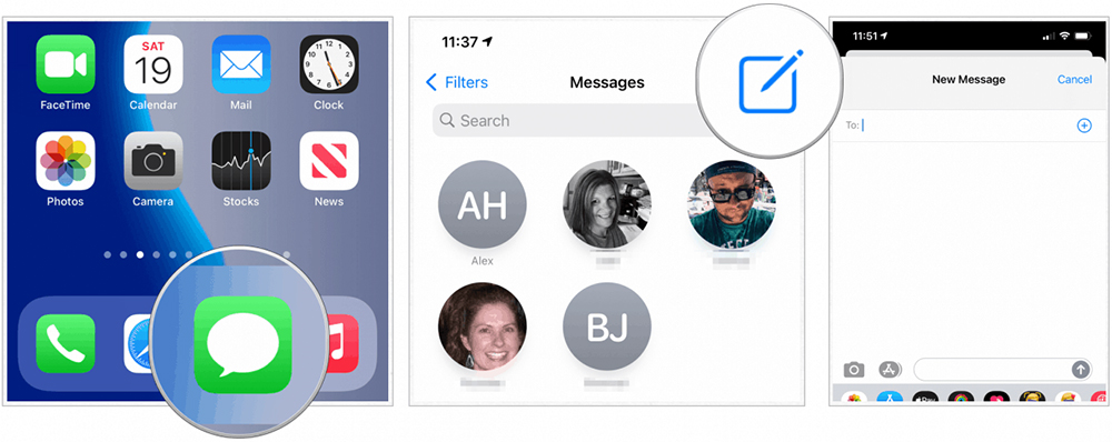 ایجاد گروه در برنامه Messages در iOS 14