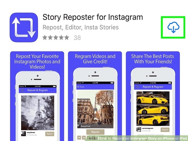 برنامه Story Reposter را از اپ استور دانلود و نصب کنید