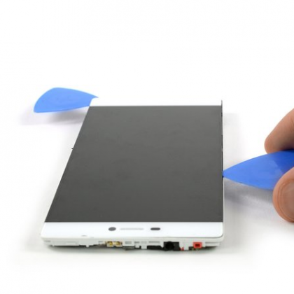 لبه سمت چپ صفحه نمایش را شل کنید