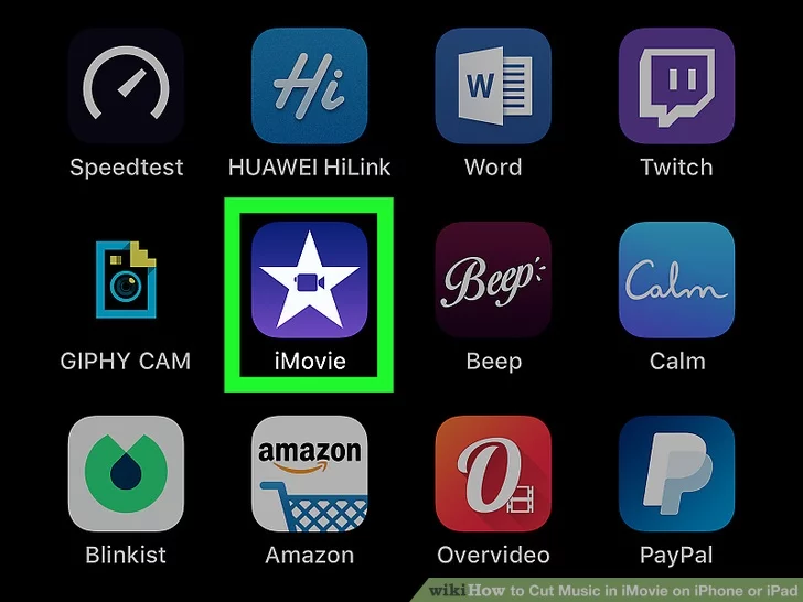برنامه iMovie را روی آیفون و یا آیپد خود باز کنید