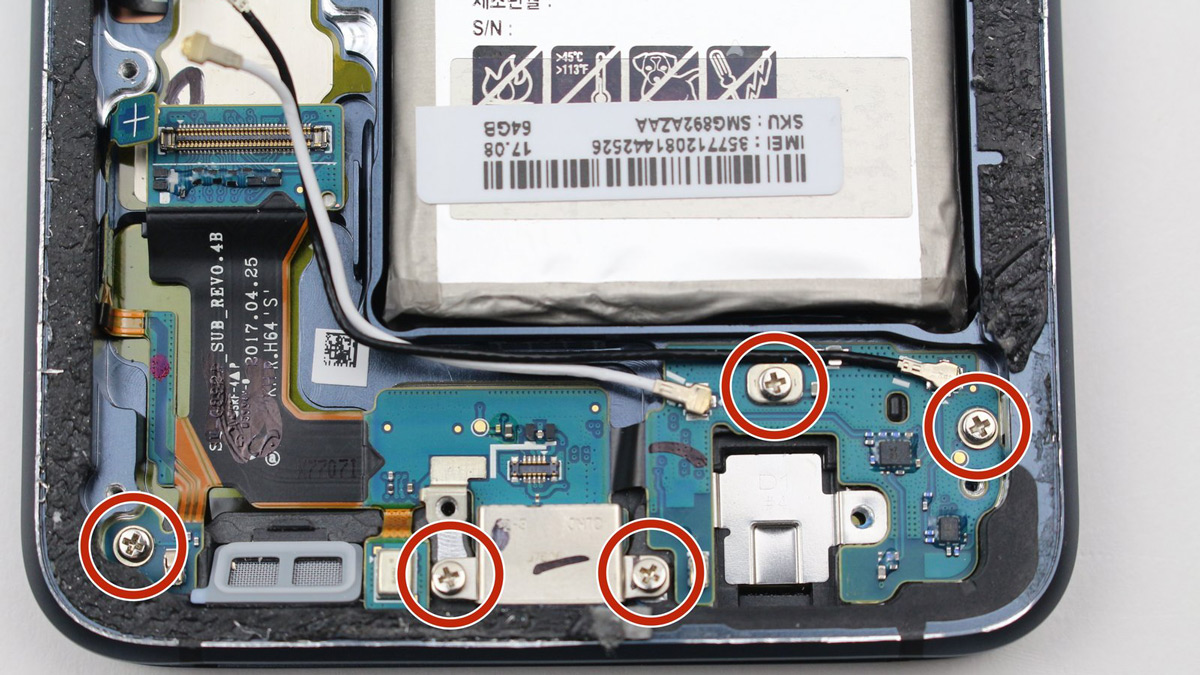 تعویض بورد ثانویه I/O سامسونگ گلکسی S8 Active