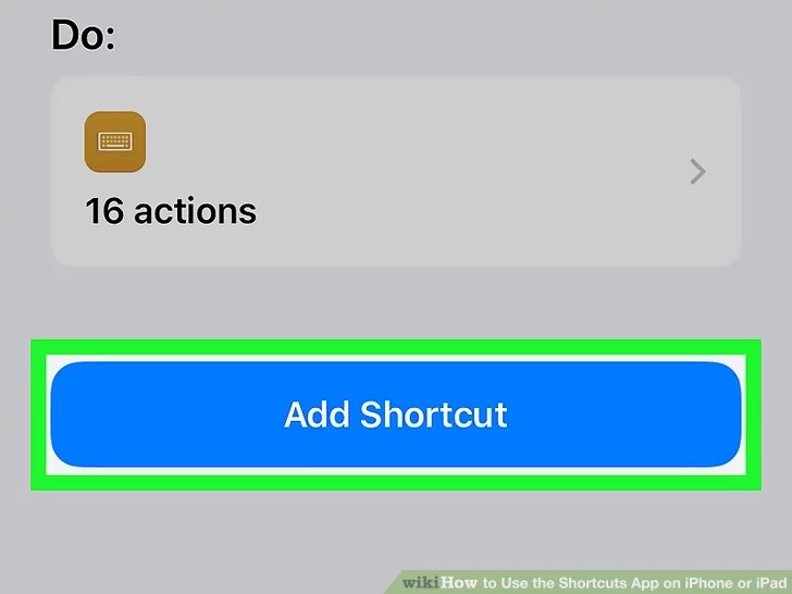 برای نصب میانبر روی گزینه Add Shortcut ضربه بزنید