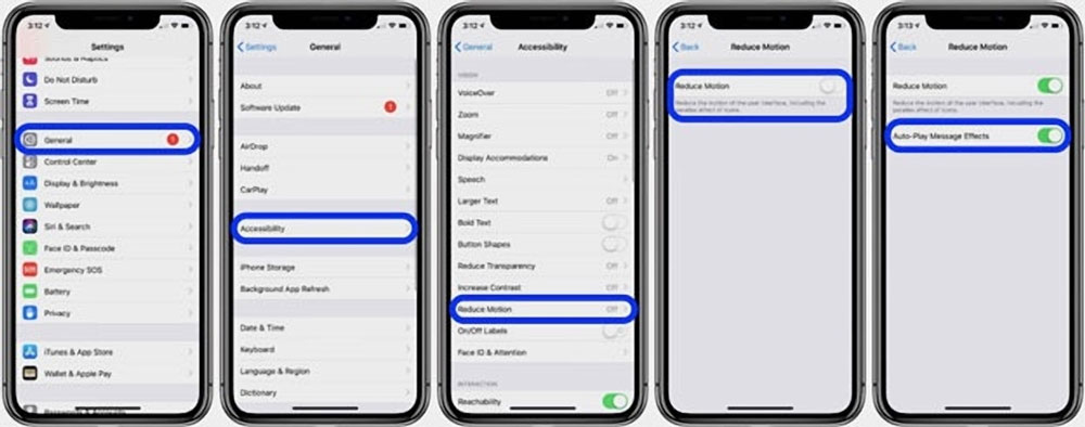 فعال کردن Reduce Motion در آیفون
