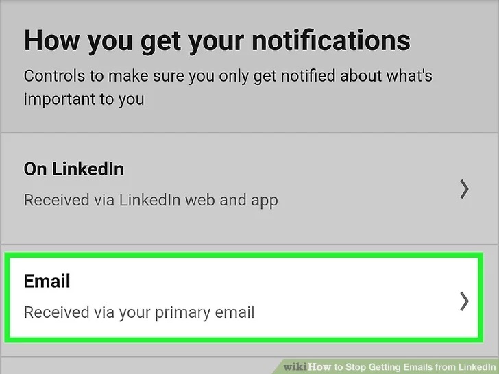 بر روی گزینه Email کلیک کنید