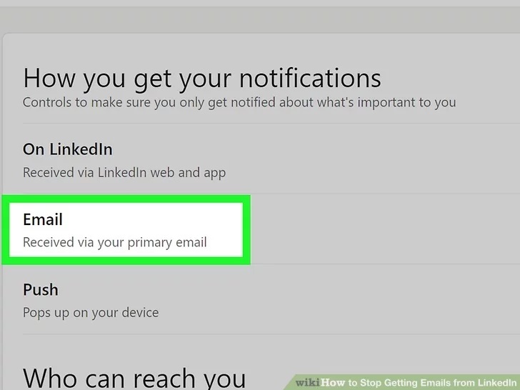گزینه Email را انتخاب نمایید
