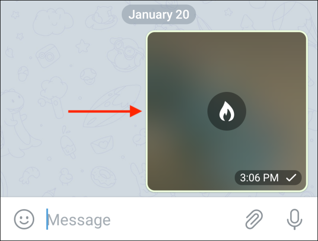 ارسال عکس ناپدید شونده در چت تلگرام برای اندروید