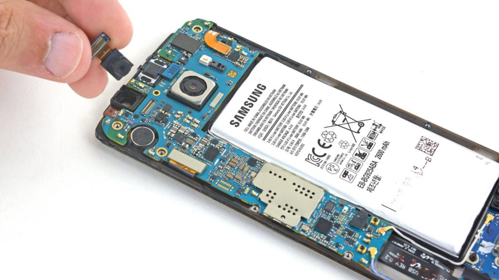 آموزش تعویض دوربین جلو سامسونگ S6 Edge