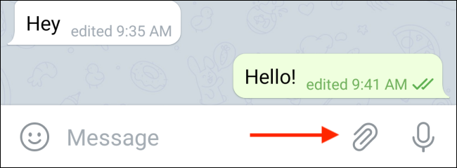 بر روی علامت پیوست فایل بزنید