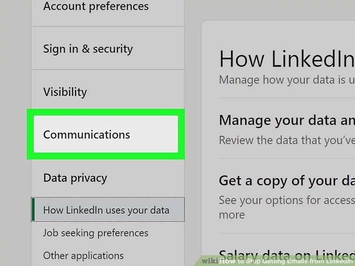 تب communications را انتخاب کنید
