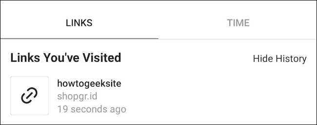 مشاهده قسمت Links در بخش Your Activity اینستاگرام