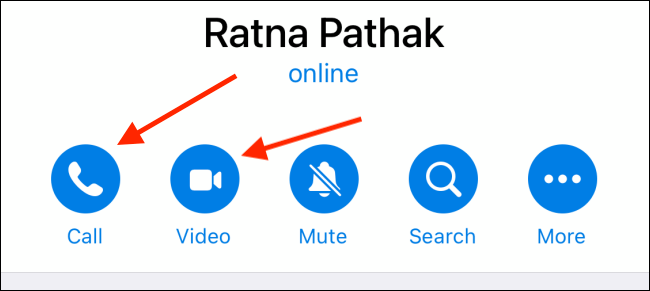 بر روی گزینه تماس صوتی یا تماس تصویری در تلگرام بزنید