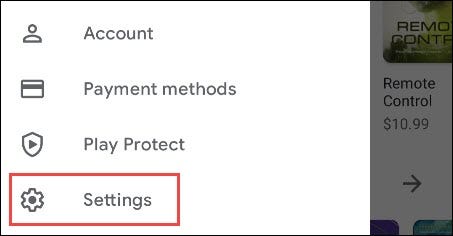 به بخش Setting بروید