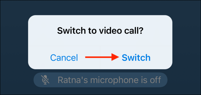بر روی دکمه Switch کلیک کنید