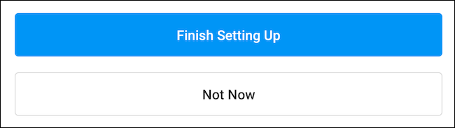 بر روی گزینه Finish Setting Up بزنید