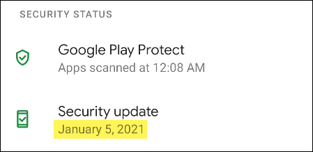 بخش Security Status را بررسی کنید