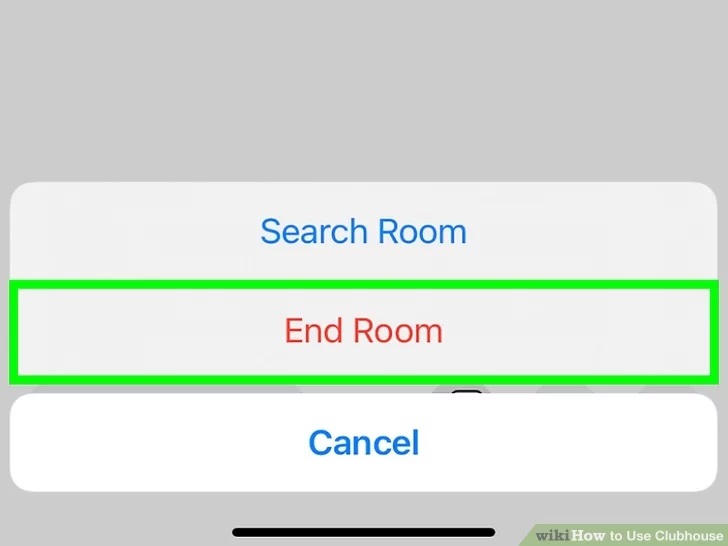 بر روی گزینه End Room بزنید