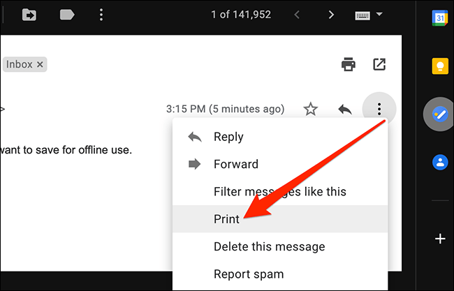 جی میل خود را بر روی مک باز و متن ایمیل مورد نظر را انتخاب نمایید