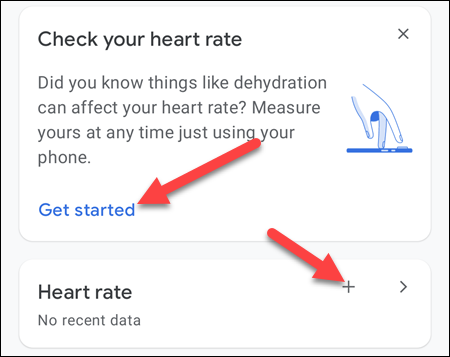 بر روی گزینه Check Your Heart Rate بزنید