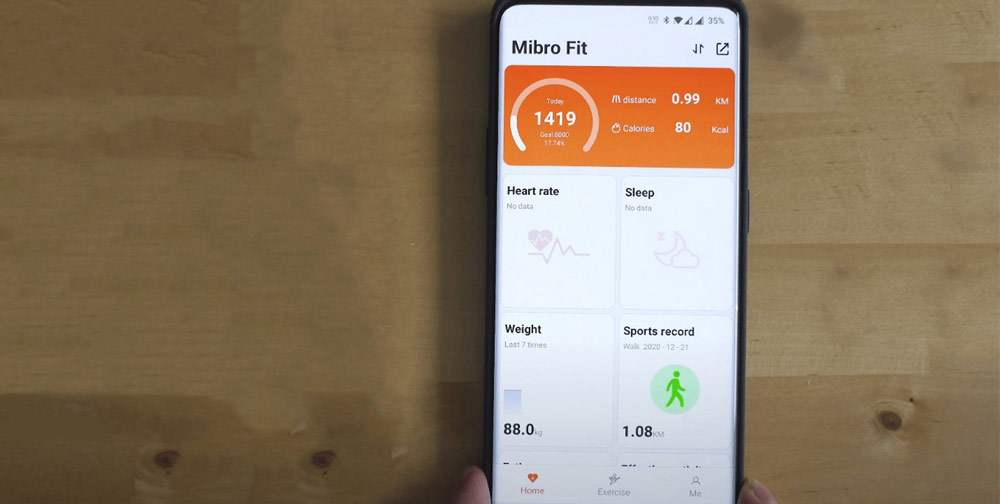 اپلیکیشن Mibro Fit برای ساعت هوشمند Mibro X1