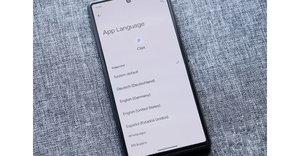 گزینه های زبان اندروید 13 برای هر برنامه