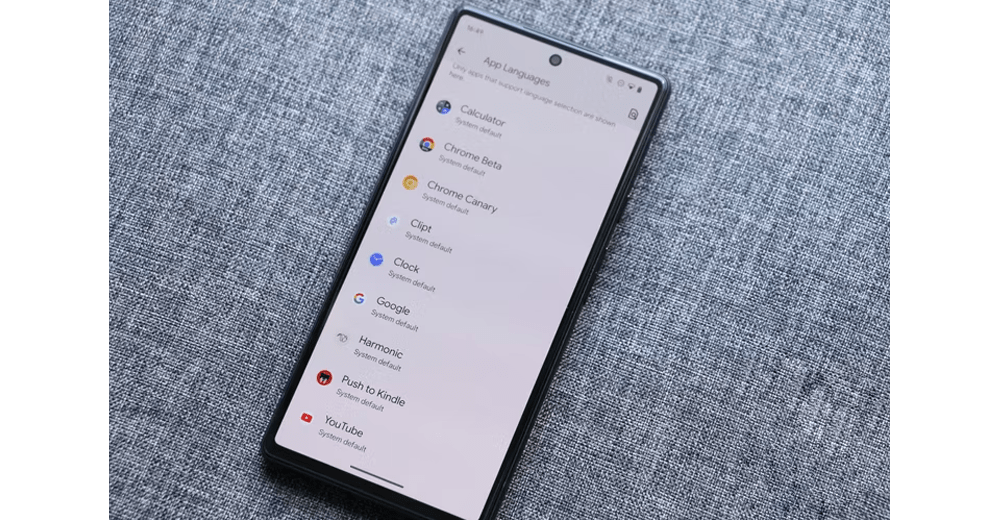 لیست گزینه های تغییر زبان اندروید 13 برای هر برنامه
