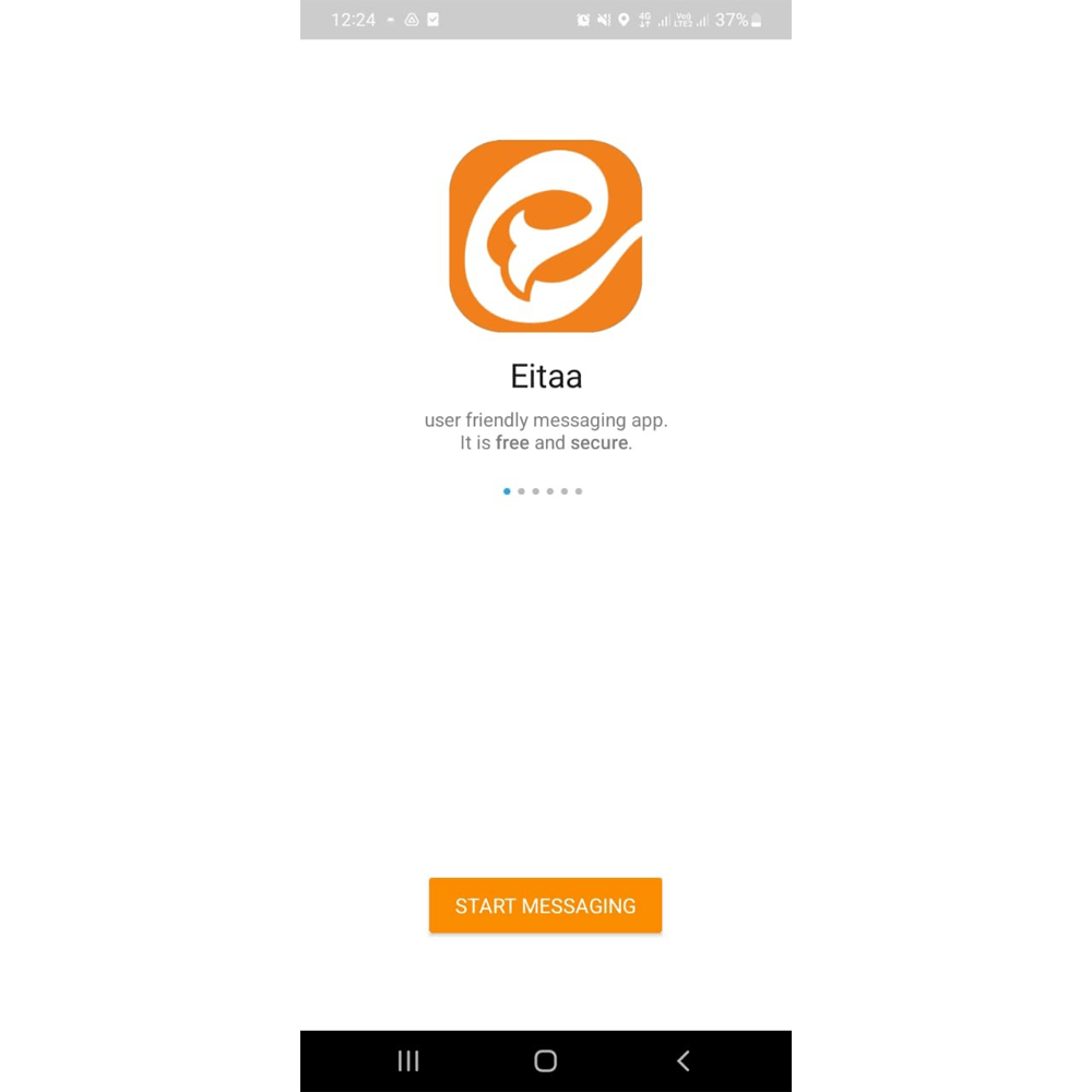 برای شروع روی گزینه Start Messaging ضربه بزنید