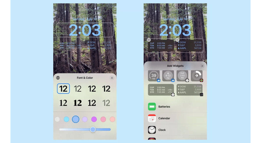 صفحه قفل قابل تنظیم در iOS 16