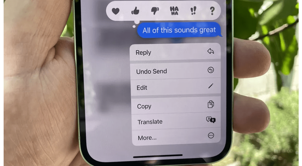 iOS 16 و ویرایش پیام ها در iMessage