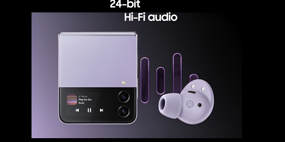 هندزفری گلکسی بادز 2 پرو دارای کیفیت صدای 24 بیتی Hi-Fi 