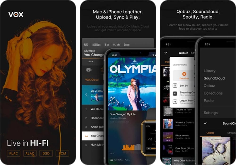 بنر اپلیکیشن vox app یکی از 10 بهترین برنامه پخش موسیقی برای آیفون و آیپد