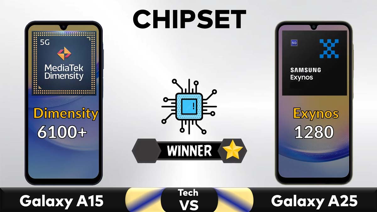 فرق a15 و a25 سامسونگ از نظر قدرت پردازشی