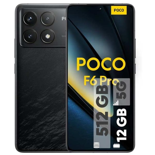 قیمت گوشی poco f6 pro رم 12 پشت و رو رنگ مشکی
