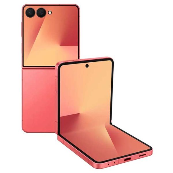 سامسونگ گلکسی Z Flip7 مدل 256 گیگابایت رنگ سبز از نمای جلو و پشت